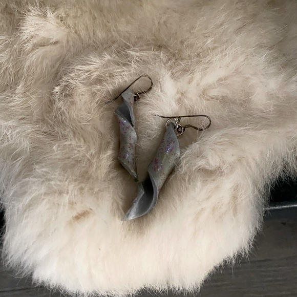 One of a kind handmade spiral drop earrings - Picture 1 of 2